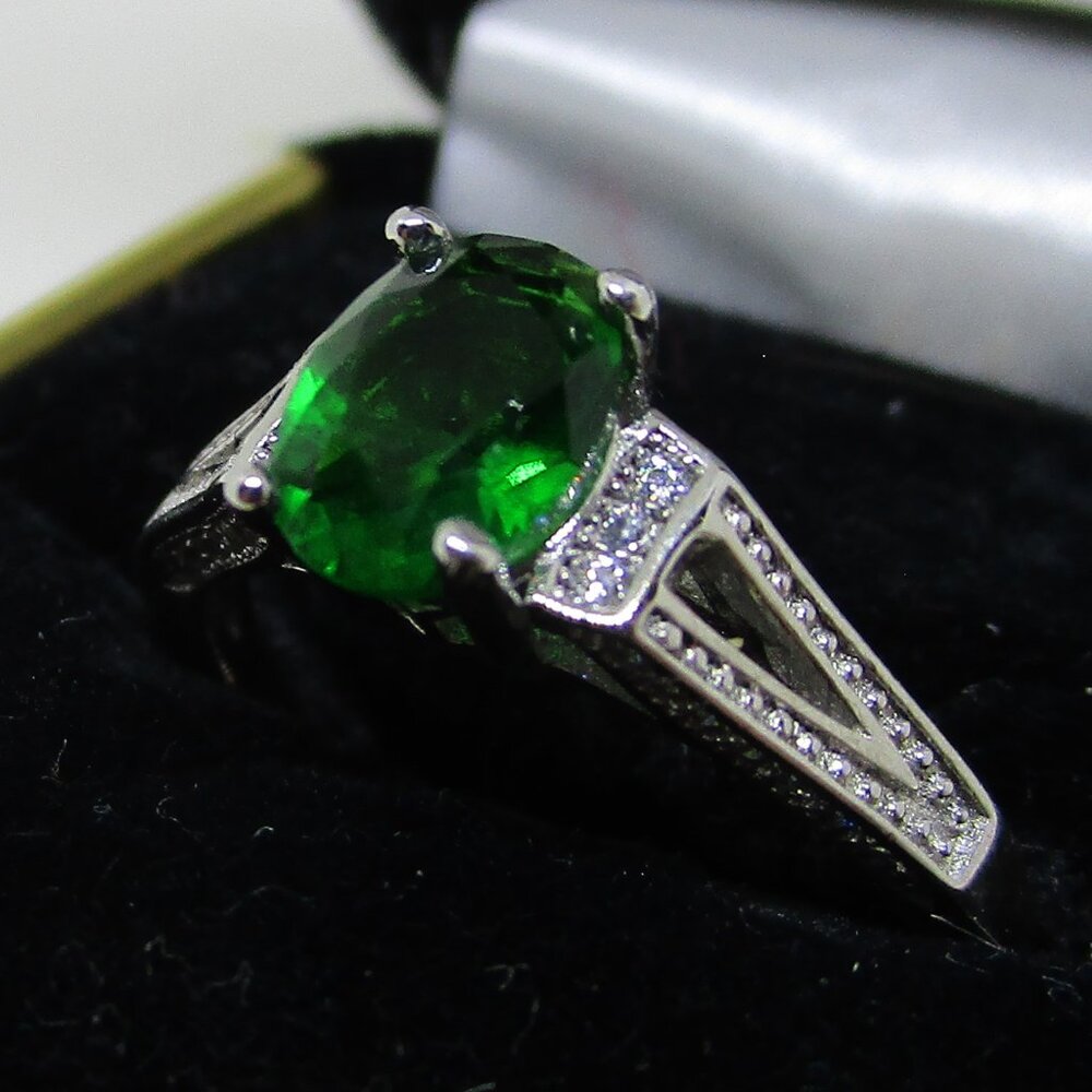 Small Solitaire Stone Set Ring - image 1